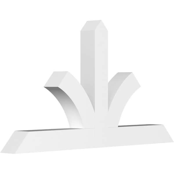 Ekena Millwork Richland Architectural Grade PVC Gable Bracket, 48"W x 26"H x 4"D x 4"F, 13/12 Pitch GBP048X26X0404RIC00 - main
